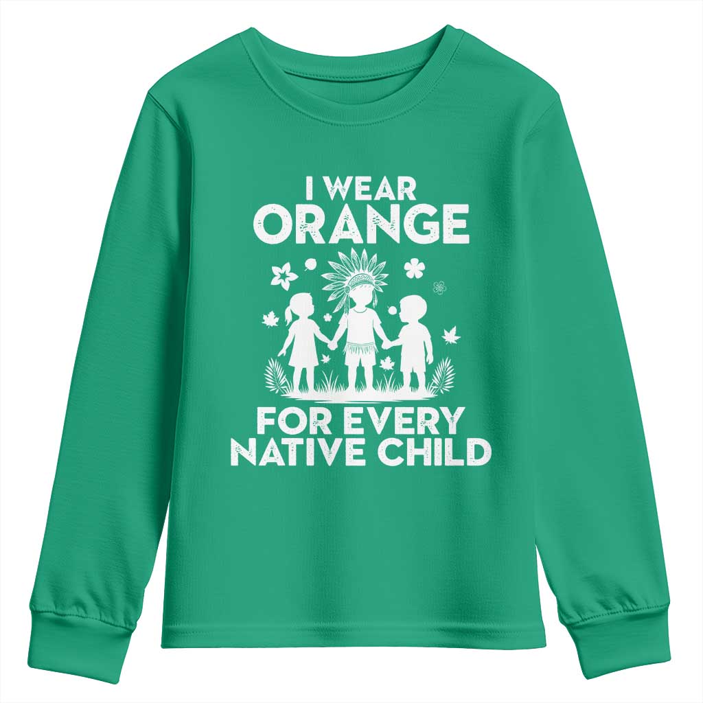 Native American Child Idian Youth Sweatshirt I Wear Orange For Every Native Child Indian Pride - Wonder Print Shop
