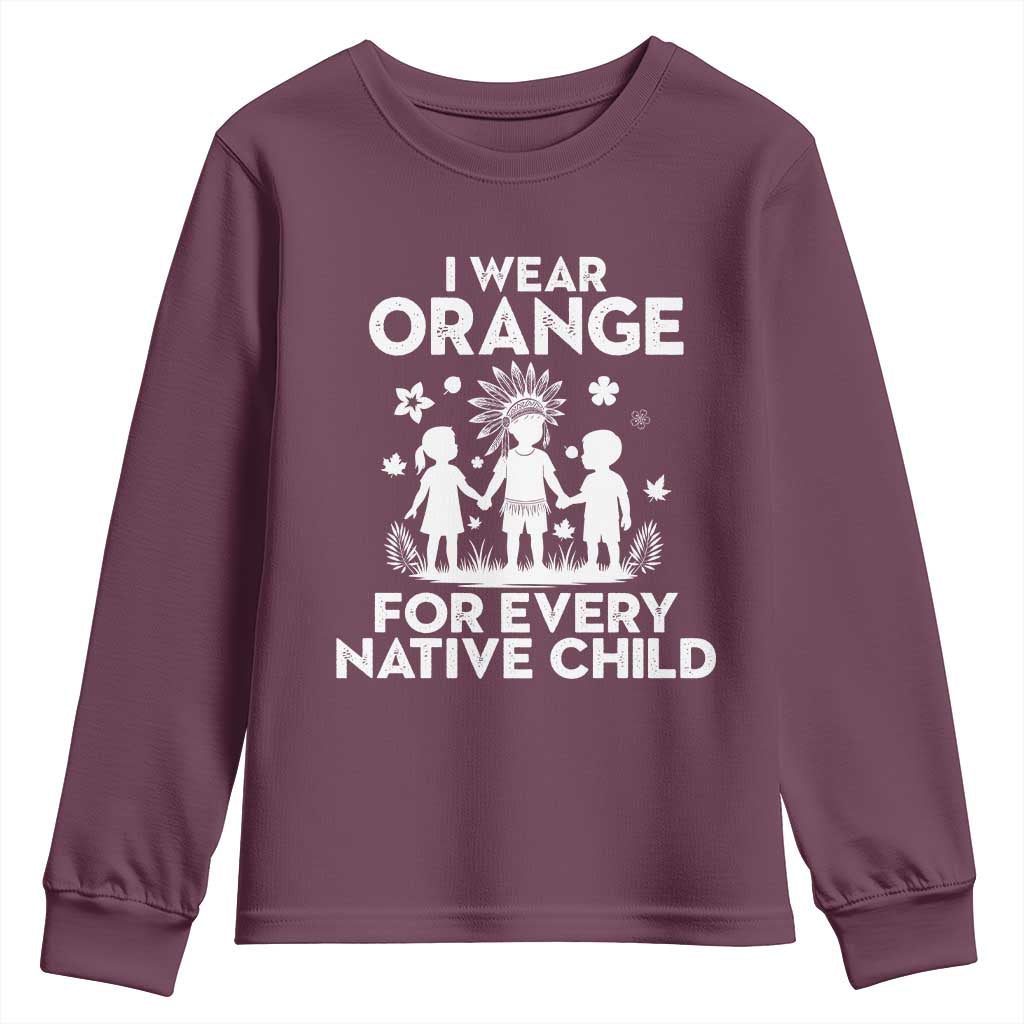 Native American Child Idian Youth Sweatshirt I Wear Orange For Every Native Child Indian Pride - Wonder Print Shop