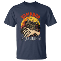 Vampurr Bites Again T Shirt Funny Vampire Cat Halloween Horror