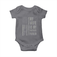 My Wife is My Favorite Problem Baby Onesie Funny Sarcastic Wife American Flag