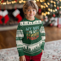 My Wife is My Favorite Problem Ugly Christmas Sweater Funny Sarcastic Wife Meme