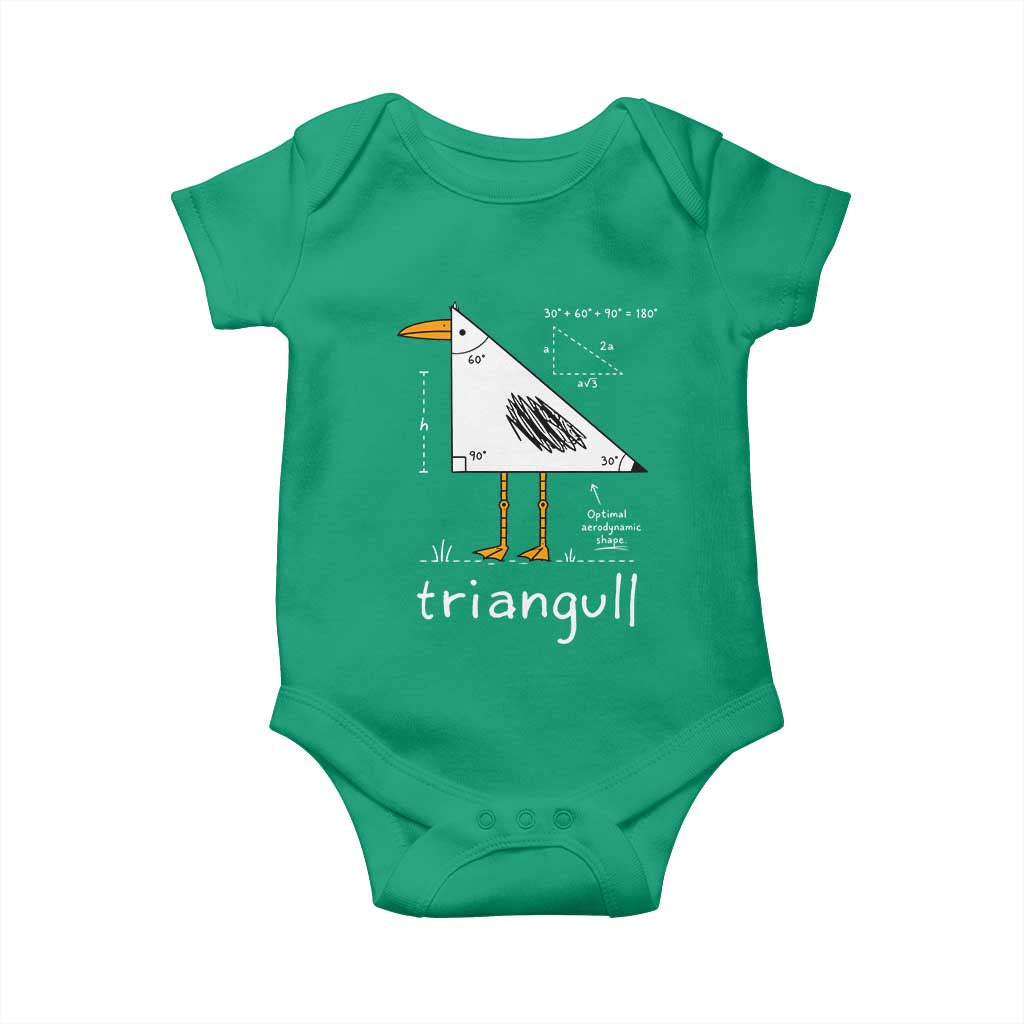 Triangull Triangle Seagull Bird Pun Baby Onesie Funny Math Teacher Joke Humor