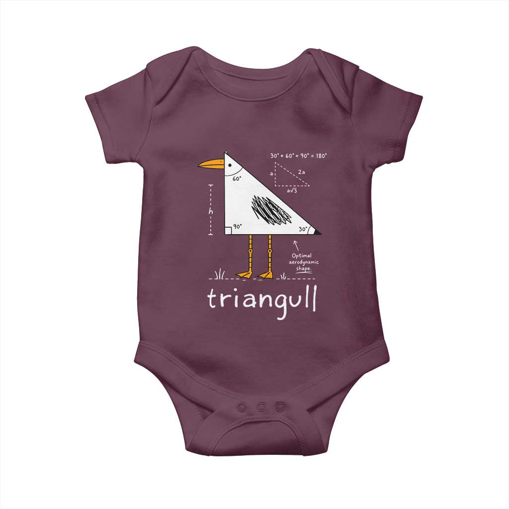 Triangull Triangle Seagull Bird Pun Baby Onesie Funny Math Teacher Joke Humor