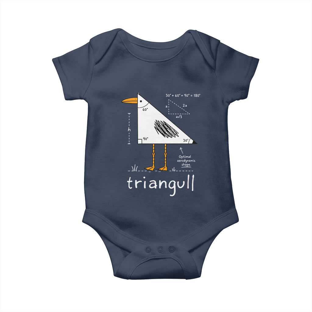 Triangull Triangle Seagull Bird Pun Baby Onesie Funny Math Teacher Joke Humor