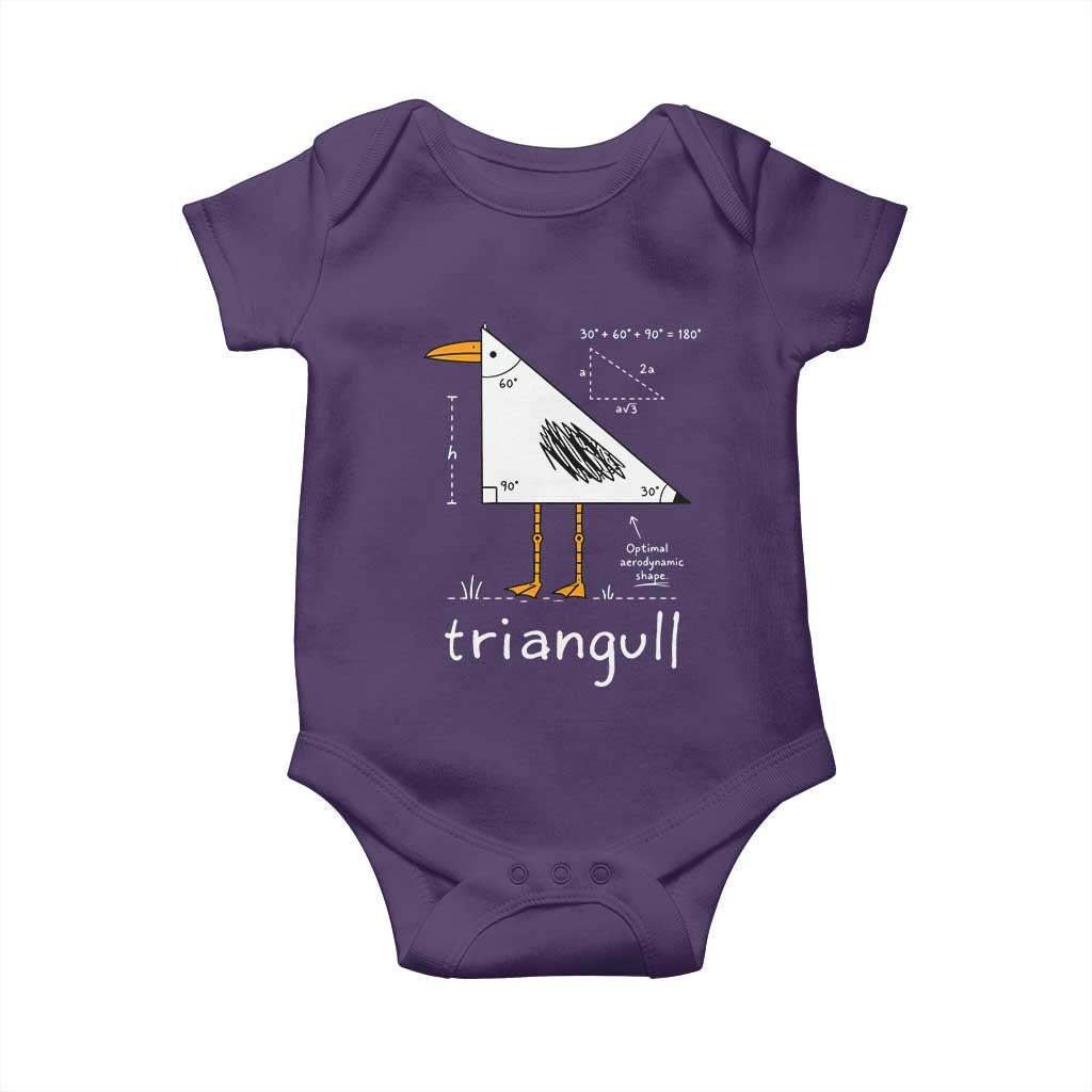 Triangull Triangle Seagull Bird Pun Baby Onesie Funny Math Teacher Joke Humor
