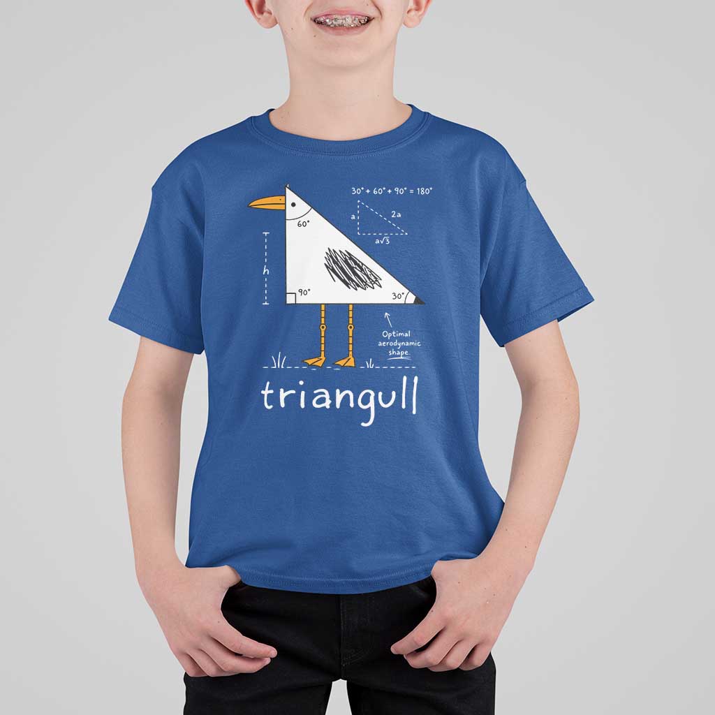 Triangull Triangle Seagull Bird Pun T Shirt For Kid Funny Math Teacher Joke Humor