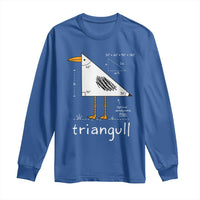 Triangull Triangle Seagull Bird Pun Long Sleeve Shirt Funny Math Teacher Joke Humor