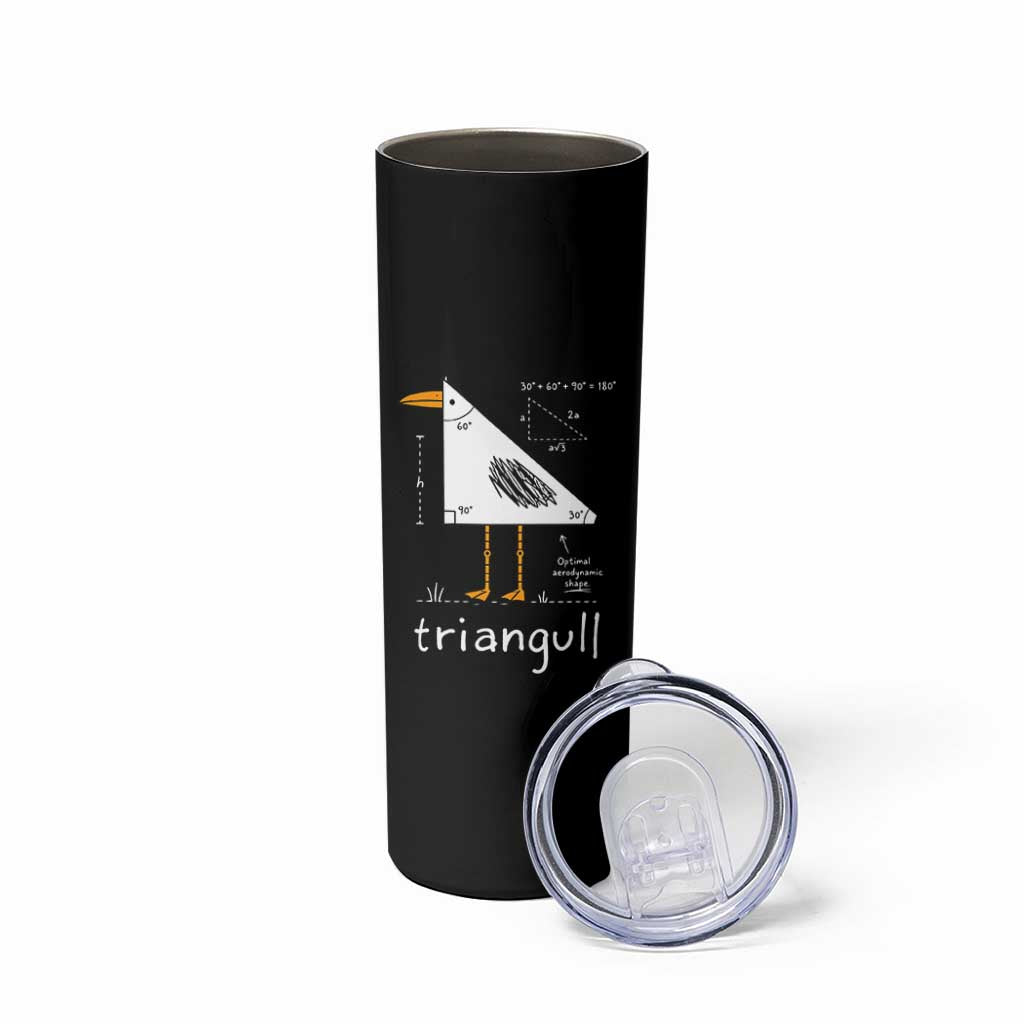 Triangull Triangle Seagull Bird Pun Skinny Tumbler Funny Math Teacher Joke Humor