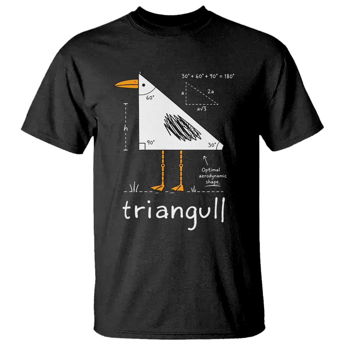 Triangull Triangle Seagull Bird Pun T Shirt Funny Math Teacher Joke Humor
