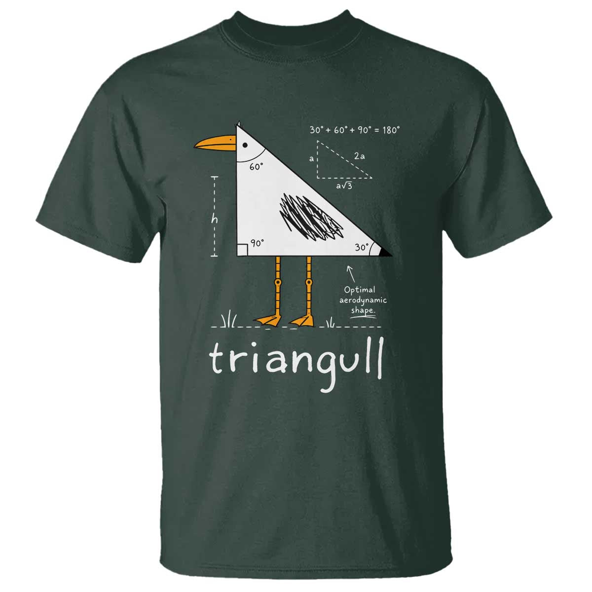Triangull Triangle Seagull Bird Pun T Shirt Funny Math Teacher Joke Humor
