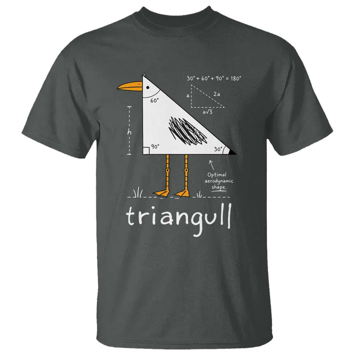 Triangull Triangle Seagull Bird Pun T Shirt Funny Math Teacher Joke Humor