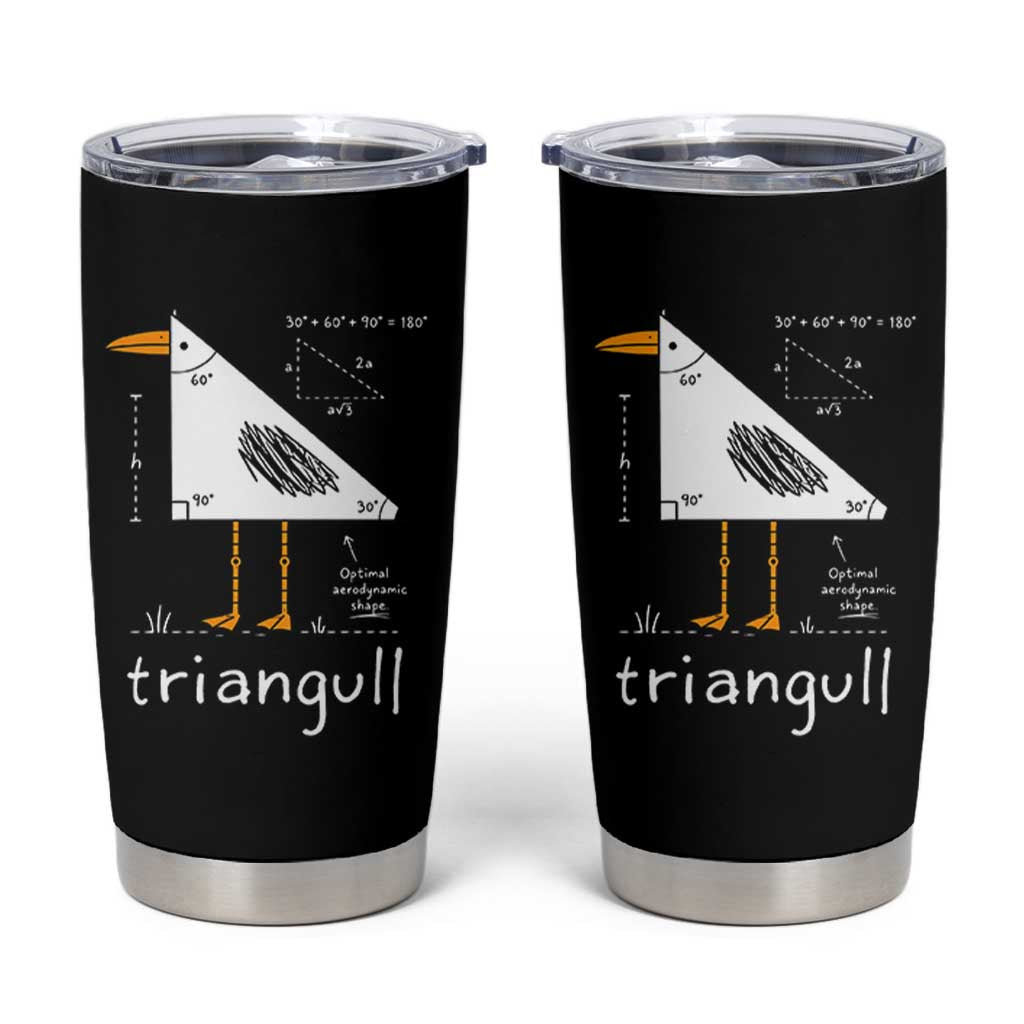 Triangull Triangle Seagull Bird Pun Tumbler Cup Funny Math Teacher Joke Humor