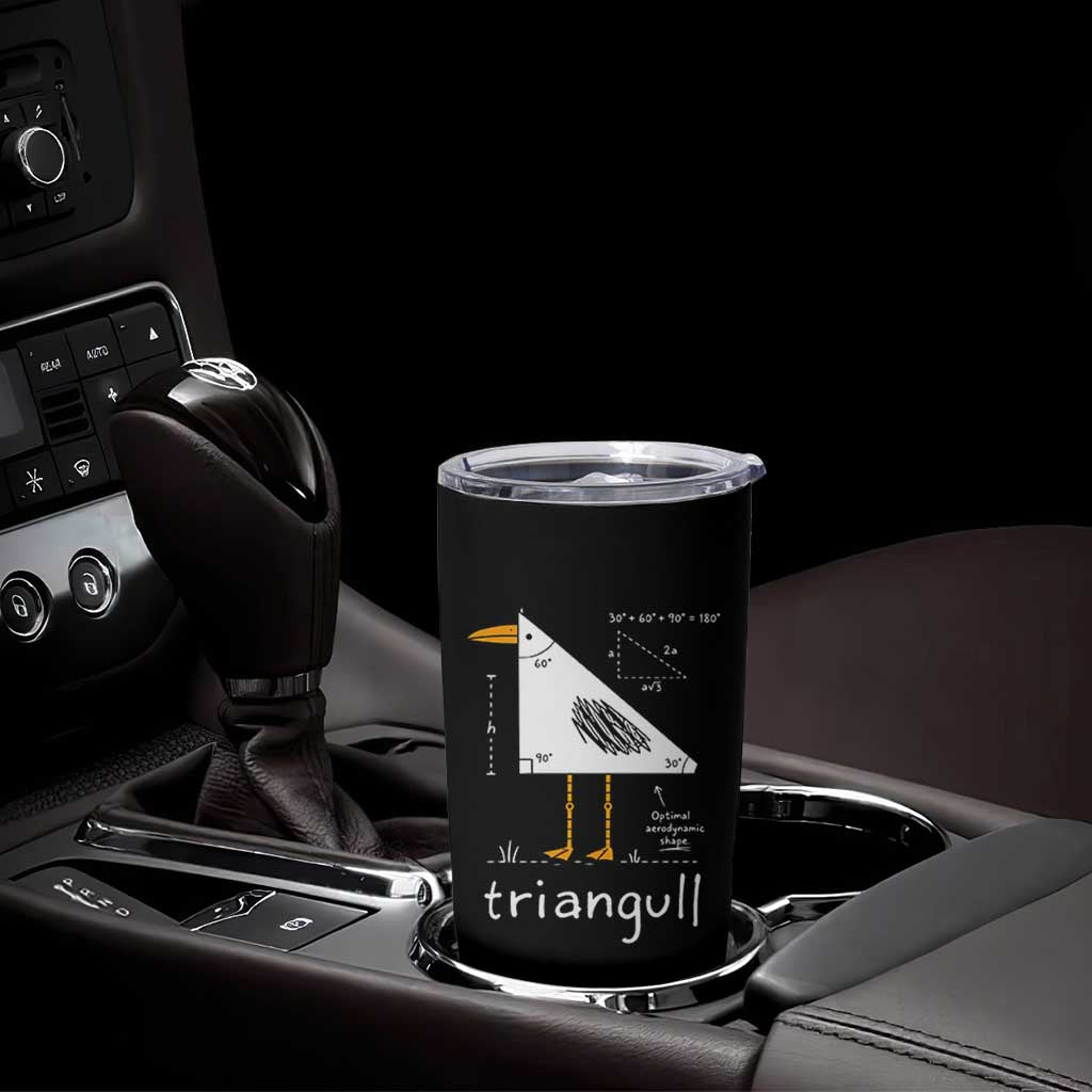 Triangull Triangle Seagull Bird Pun Tumbler Cup Funny Math Teacher Joke Humor