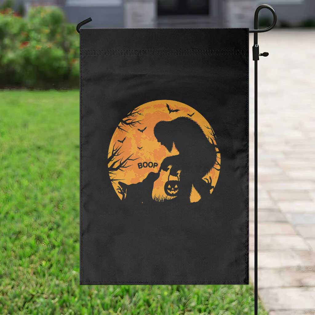 Bigfoot Boop Dog Hallowwen Garden Flag Funny Sasquatch Meme Dog Lovers Full Moon