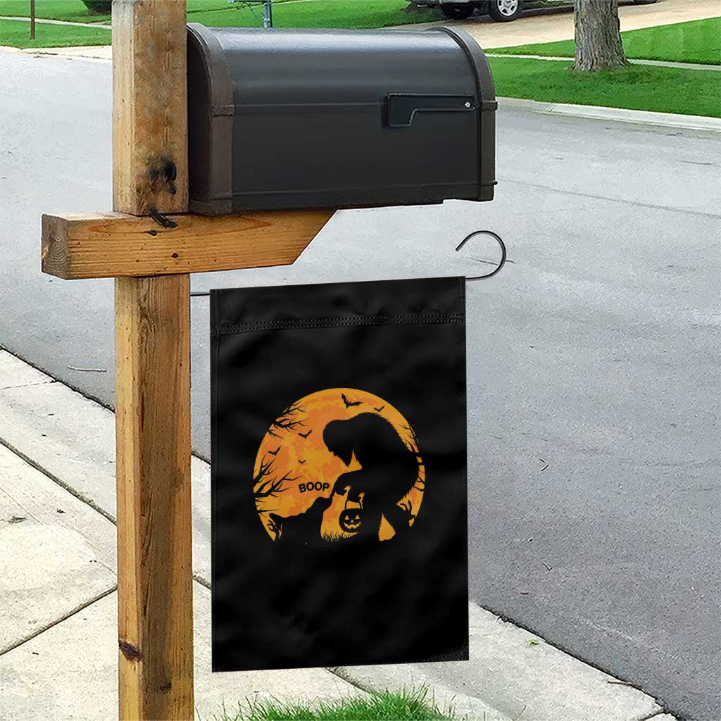 Bigfoot Boop Dog Hallowwen Garden Flag Funny Sasquatch Meme Dog Lovers Full Moon