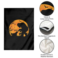 Bigfoot Boop Dog Hallowwen Garden Flag Funny Sasquatch Meme Dog Lovers Full Moon