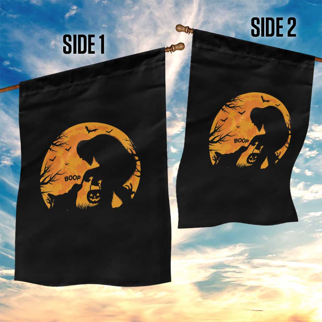 Bigfoot Boop Dog Hallowwen Garden Flag Funny Sasquatch Meme Dog Lovers Full Moon