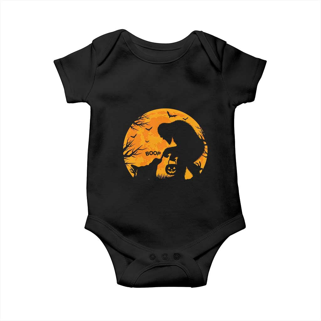 Bigfoot Boop Dog Hallowwen Baby Onesie Funny Sasquatch Meme Dog Lovers Full Moon