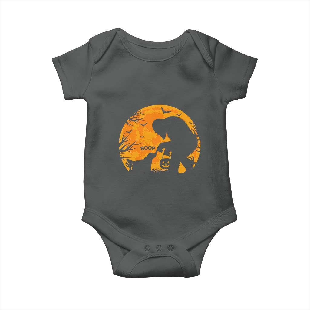Bigfoot Boop Dog Hallowwen Baby Onesie Funny Sasquatch Meme Dog Lovers Full Moon