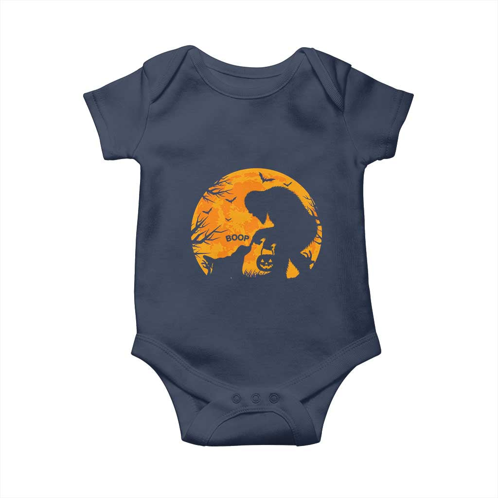 Bigfoot Boop Dog Hallowwen Baby Onesie Funny Sasquatch Meme Dog Lovers Full Moon
