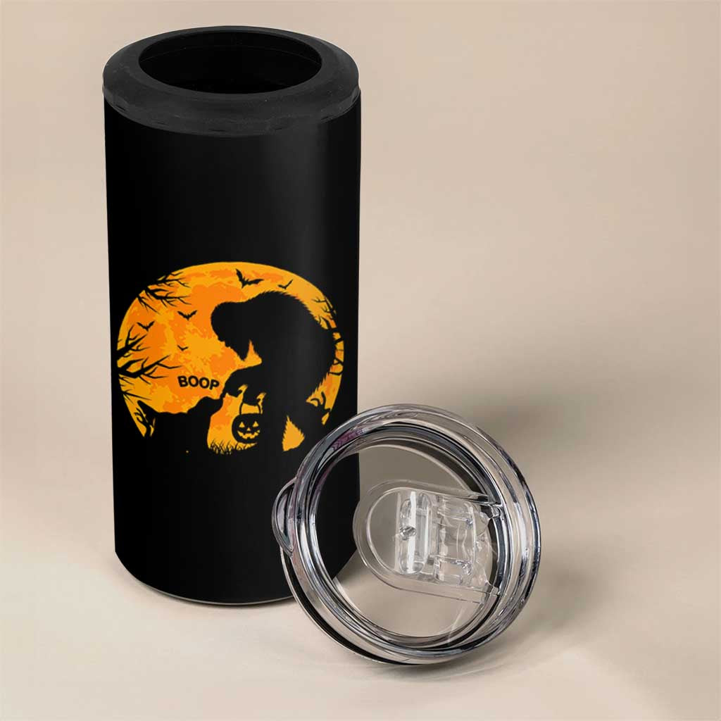 Bigfoot Boop Dog Hallowwen 4 in 1 Can Cooler Tumbler Funny Sasquatch Meme Dog Lovers Full Moon