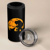Bigfoot Boop Dog Hallowwen 4 in 1 Can Cooler Tumbler Funny Sasquatch Meme Dog Lovers Full Moon