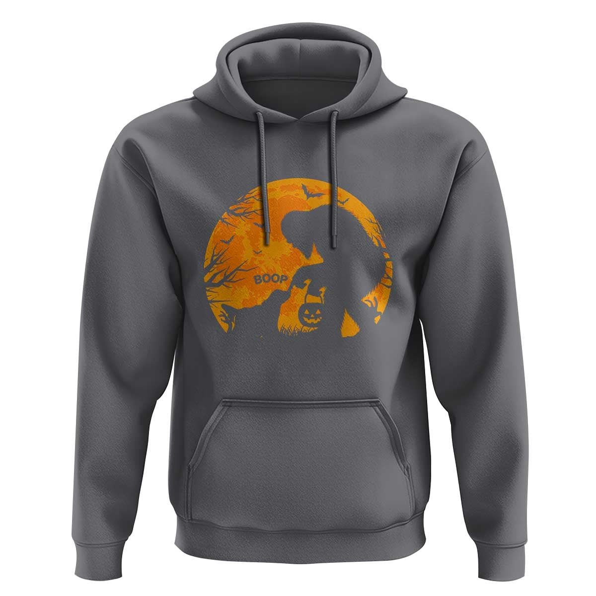 Bigfoot Boop Dog Hallowwen Hoodie Funny Sasquatch Meme Dog Lovers Full Moon