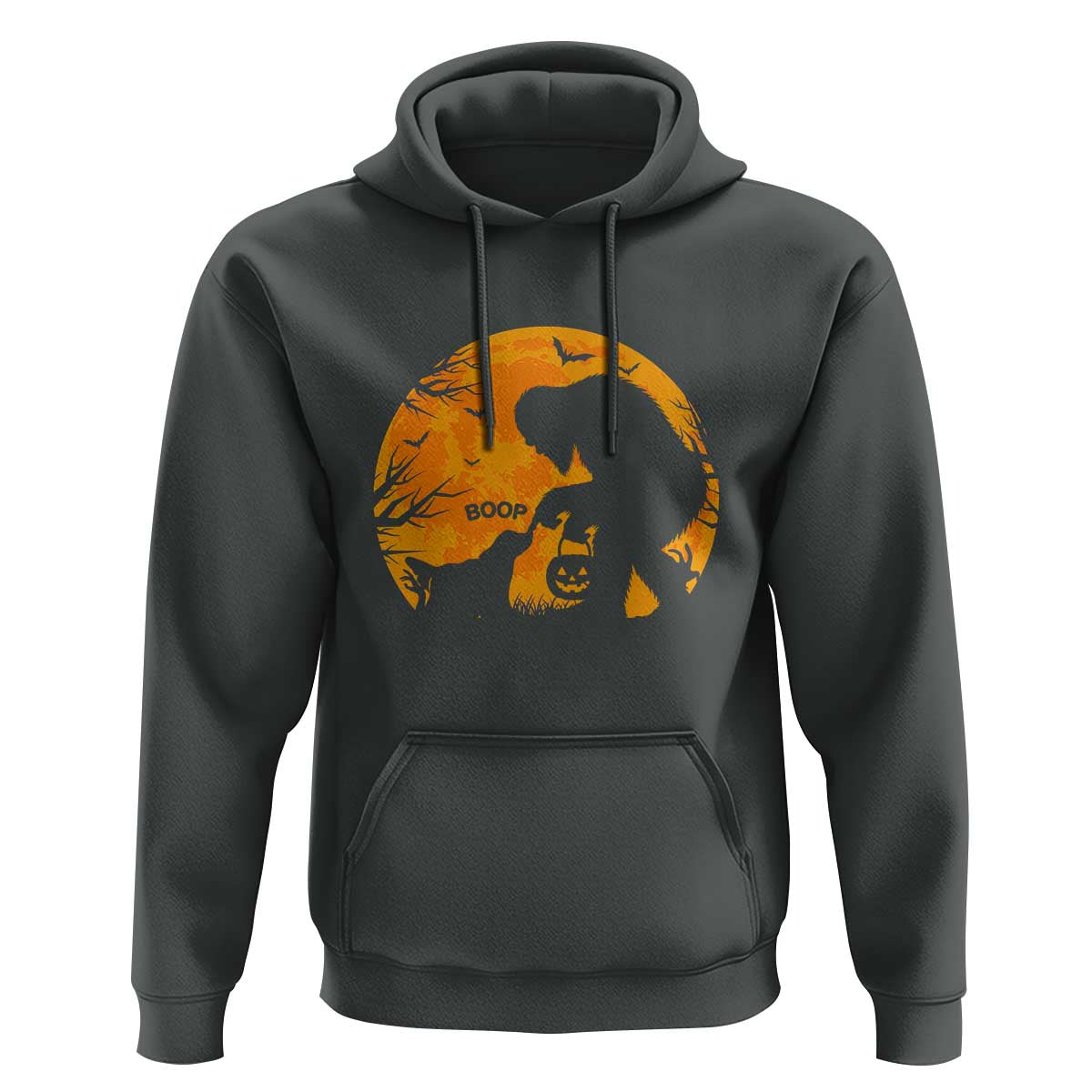Bigfoot Boop Dog Hallowwen Hoodie Funny Sasquatch Meme Dog Lovers Full Moon