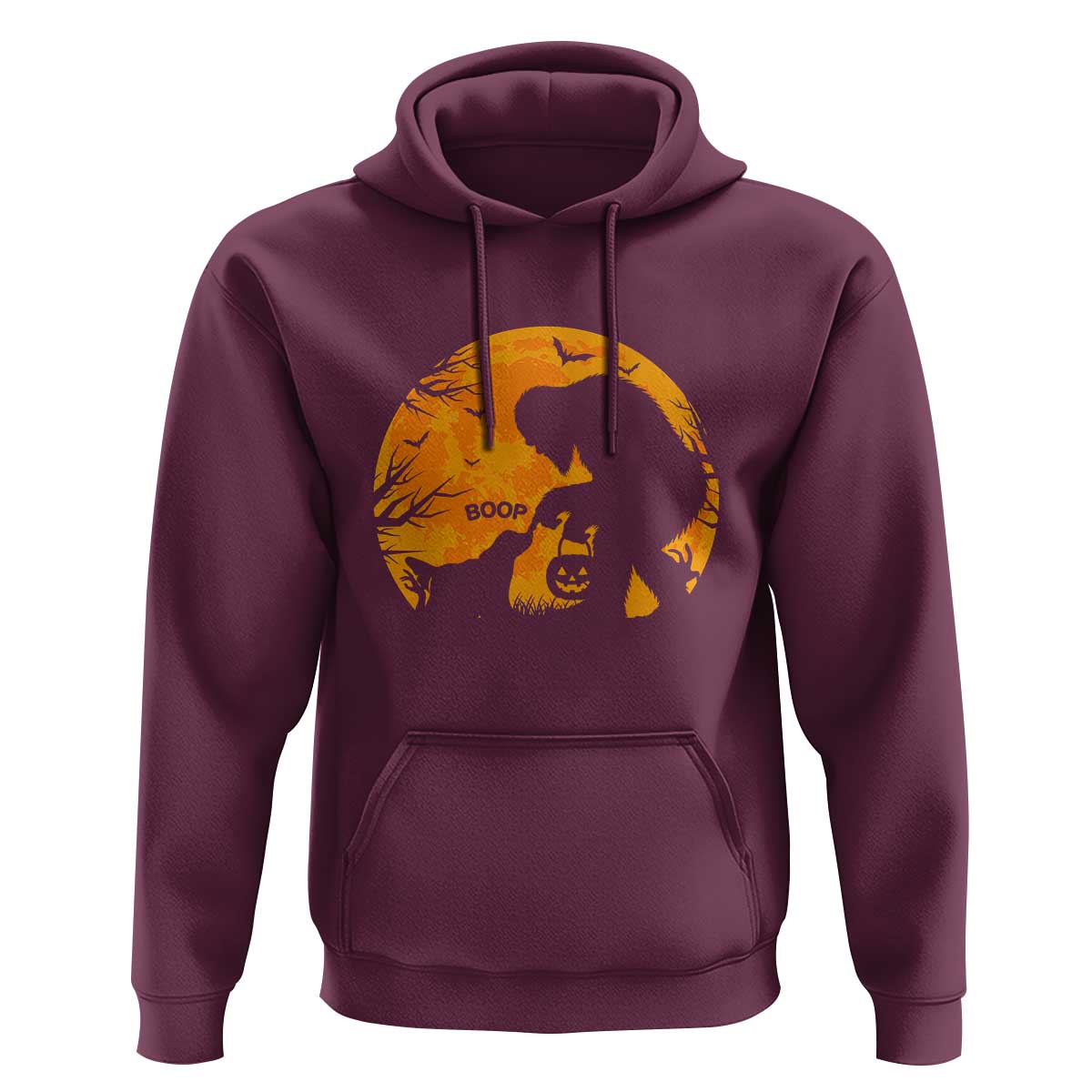 Bigfoot Boop Dog Hallowwen Hoodie Funny Sasquatch Meme Dog Lovers Full Moon