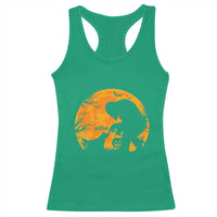 Bigfoot Boop Dog Hallowwen Racerback Tank Top Funny Sasquatch Meme Dog Lovers Full Moon