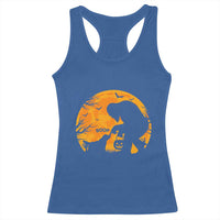 Bigfoot Boop Dog Hallowwen Racerback Tank Top Funny Sasquatch Meme Dog Lovers Full Moon
