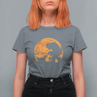 Bigfoot Boop Dog Hallowwen T Shirt For Women Funny Sasquatch Meme Dog Lovers Full Moon