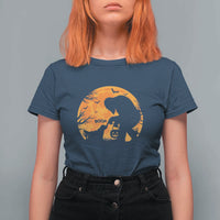 Bigfoot Boop Dog Hallowwen T Shirt For Women Funny Sasquatch Meme Dog Lovers Full Moon
