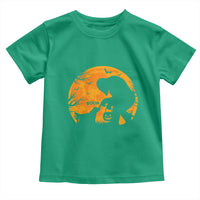 Bigfoot Boop Dog Hallowwen Toddler T Shirt Funny Sasquatch Meme Dog Lovers Full Moon