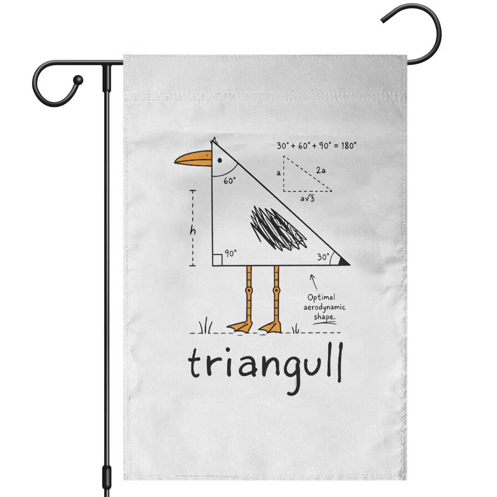 Triangull Triangle Seagull Bird Pun Garden Flag Funny Math Teacher Humor