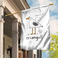 Triangull Triangle Seagull Bird Pun Garden Flag Funny Math Teacher Humor