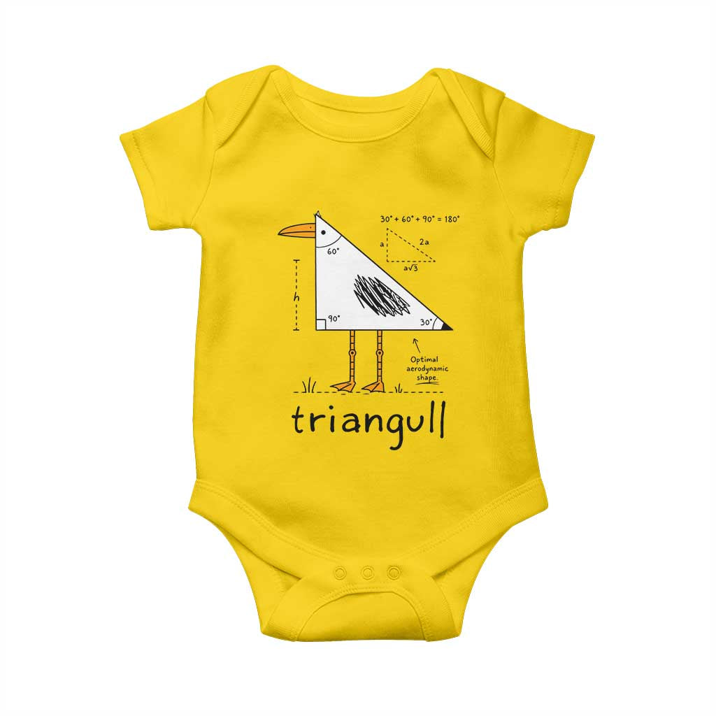 Triangull Triangle Seagull Bird Pun Baby Onesie Funny Math Teacher Humor