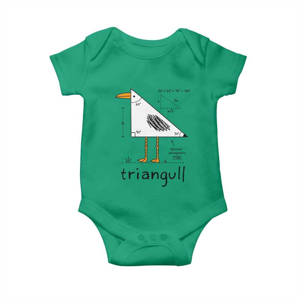 Triangull Triangle Seagull Bird Pun Baby Onesie Funny Math Teacher Humor