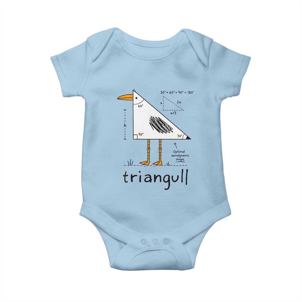 Triangull Triangle Seagull Bird Pun Baby Onesie Funny Math Teacher Humor