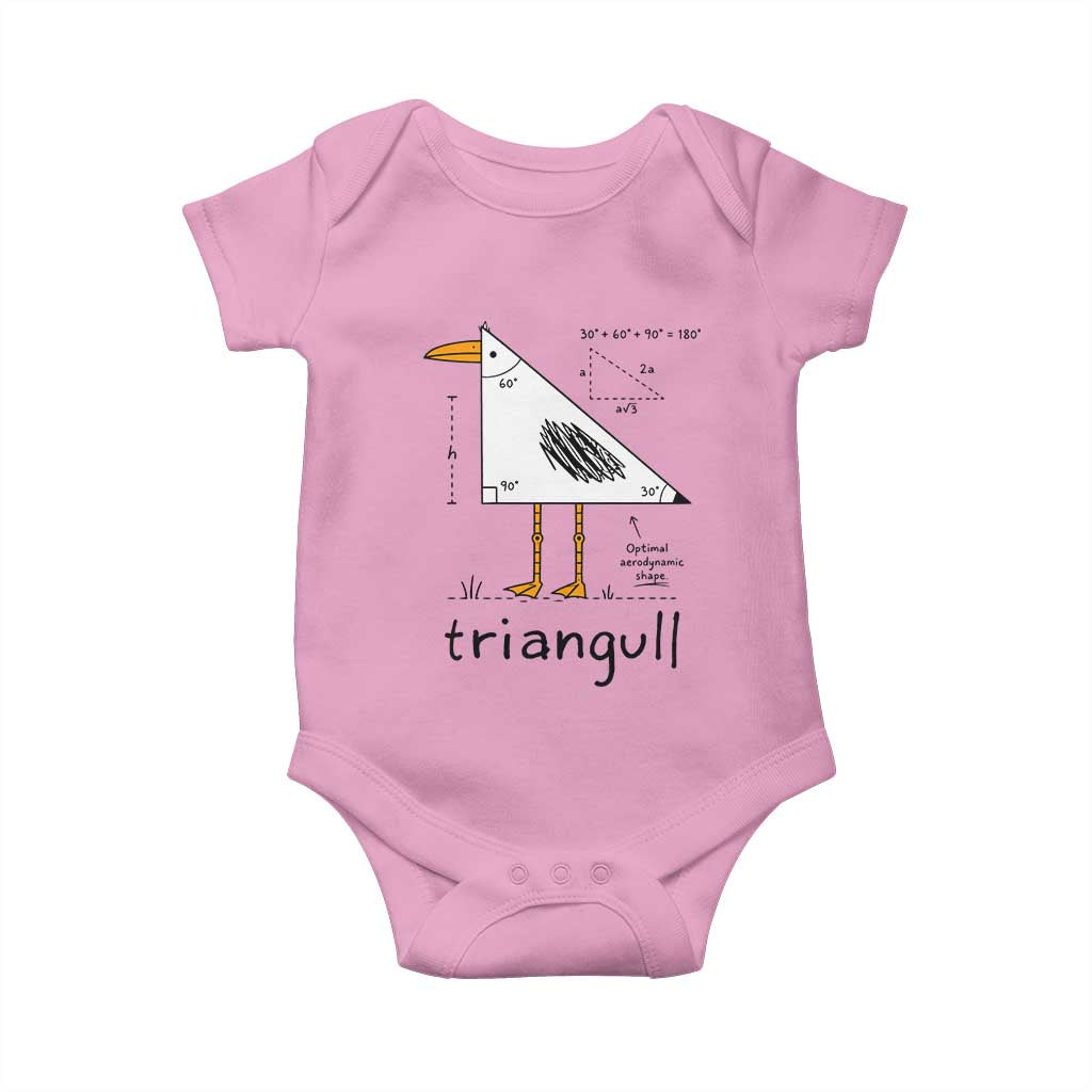 Triangull Triangle Seagull Bird Pun Baby Onesie Funny Math Teacher Humor