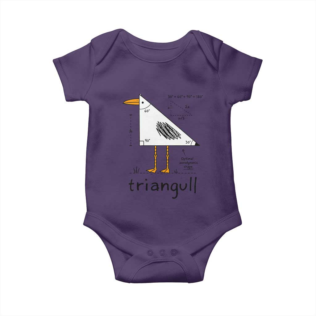 Triangull Triangle Seagull Bird Pun Baby Onesie Funny Math Teacher Humor