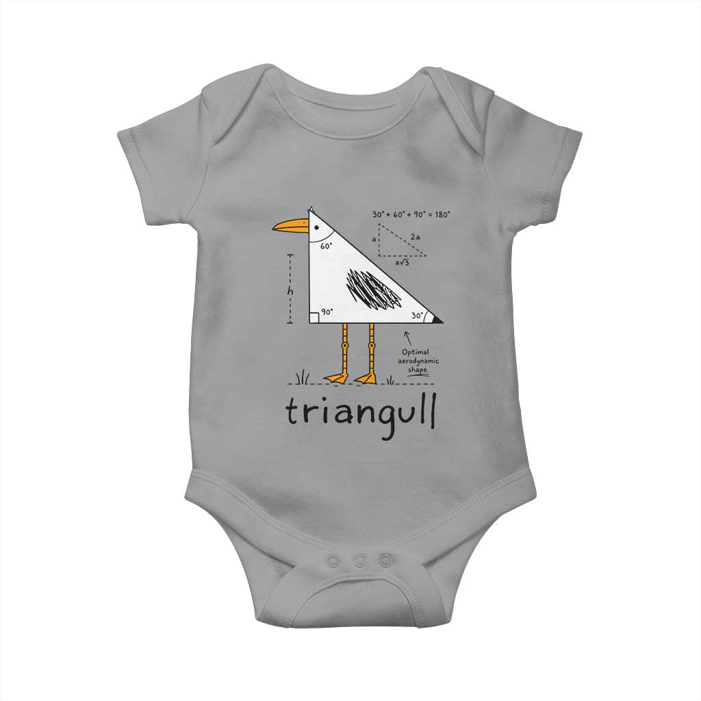 Triangull Triangle Seagull Bird Pun Baby Onesie Funny Math Teacher Humor
