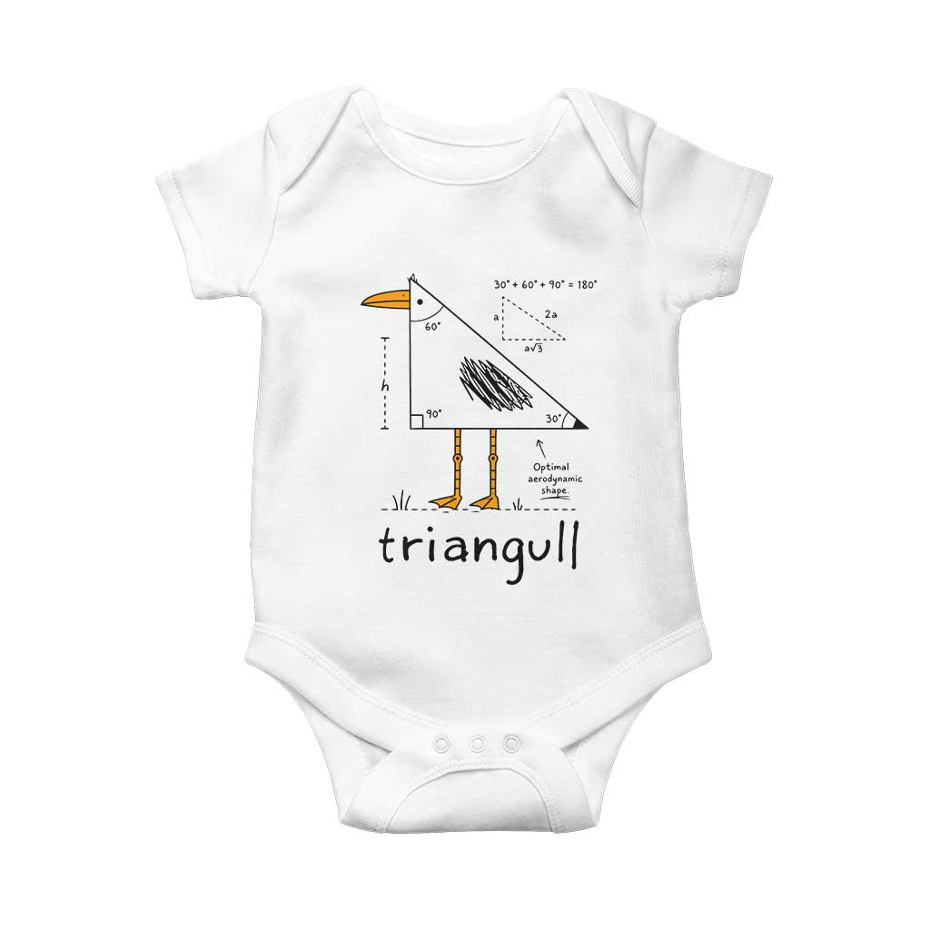 Triangull Triangle Seagull Bird Pun Baby Onesie Funny Math Teacher Humor
