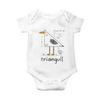 Triangull Triangle Seagull Bird Pun Baby Onesie Funny Math Teacher Humor
