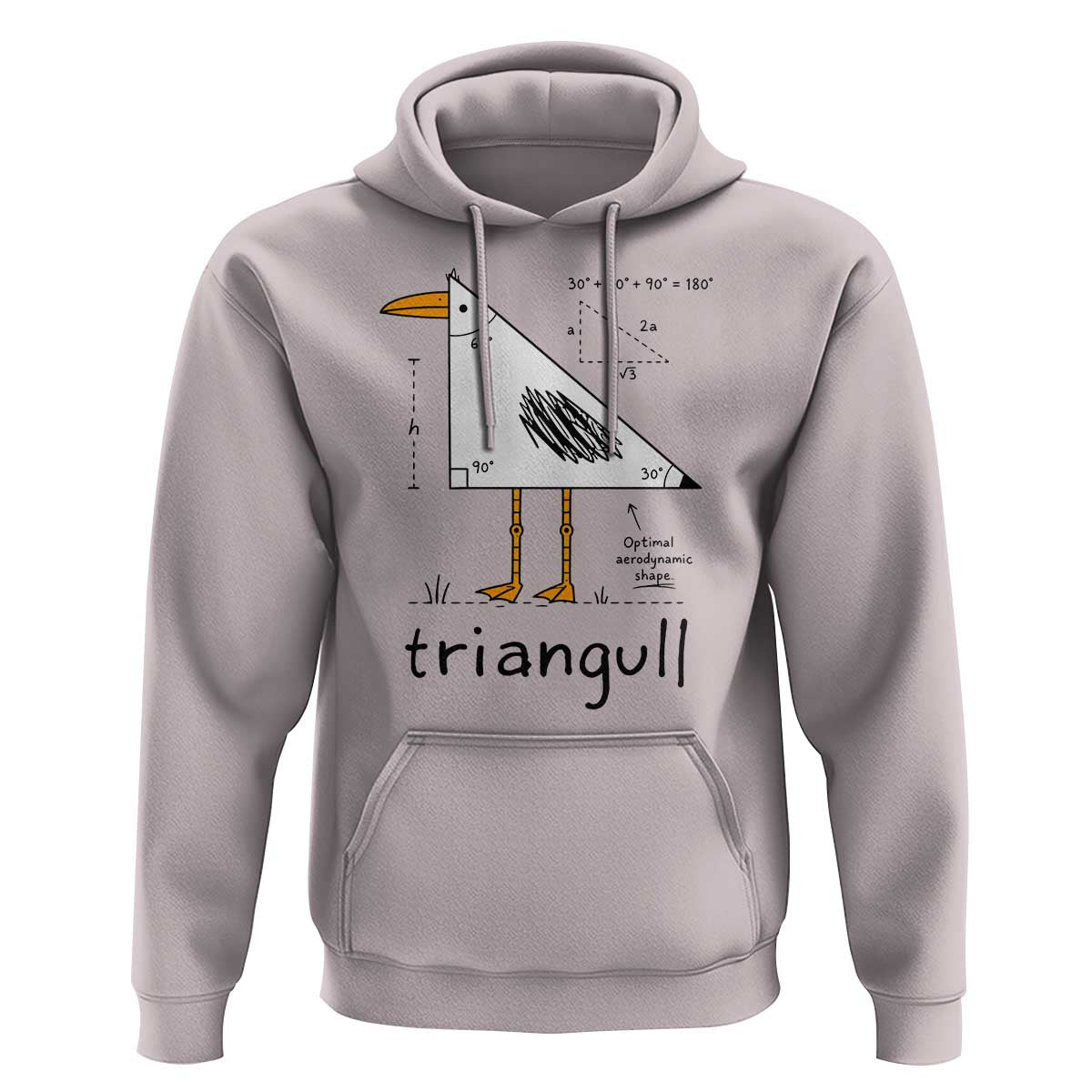 Triangull Triangle Seagull Bird Pun Hoodie Funny Math Teacher Humor