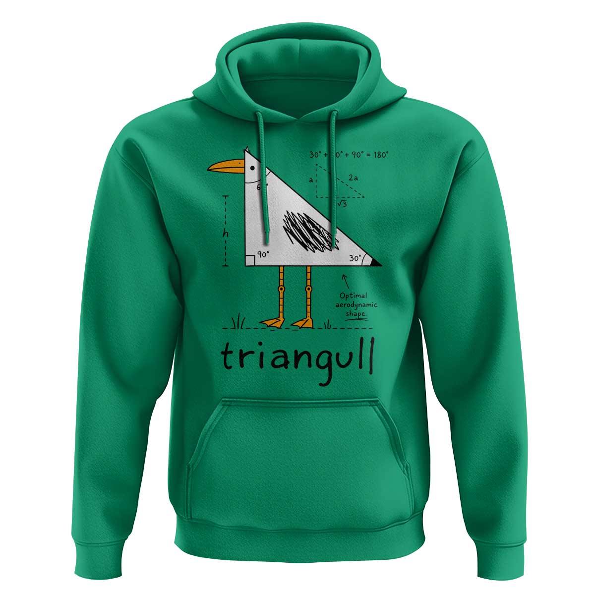 Triangull Triangle Seagull Bird Pun Hoodie Funny Math Teacher Humor