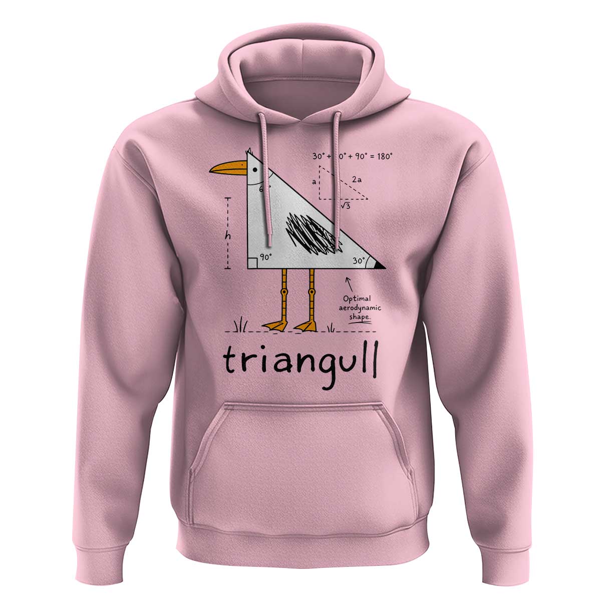 Triangull Triangle Seagull Bird Pun Hoodie Funny Math Teacher Humor