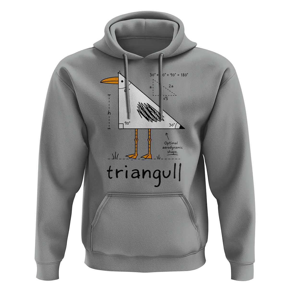 Triangull Triangle Seagull Bird Pun Hoodie Funny Math Teacher Humor