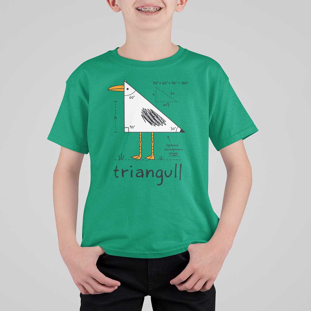 Triangull Triangle Seagull Bird Pun T Shirt For Kid Funny Math Teacher Humor