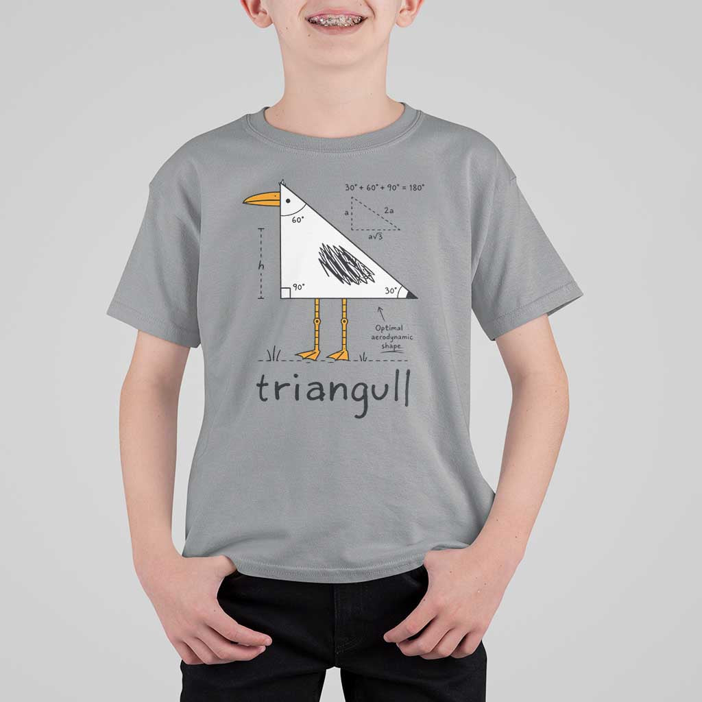 Triangull Triangle Seagull Bird Pun T Shirt For Kid Funny Math Teacher Humor